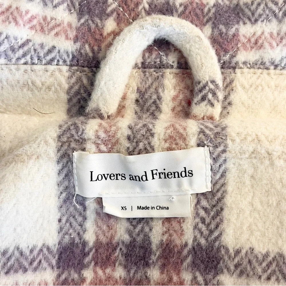 Lovers and Friends Conlee Quilted Shacket Jacket in Pink & Purple - Picture 10 of 13